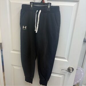 Women’s Under Armour Black Joggers with Some Bleach Spots size medium loose fit